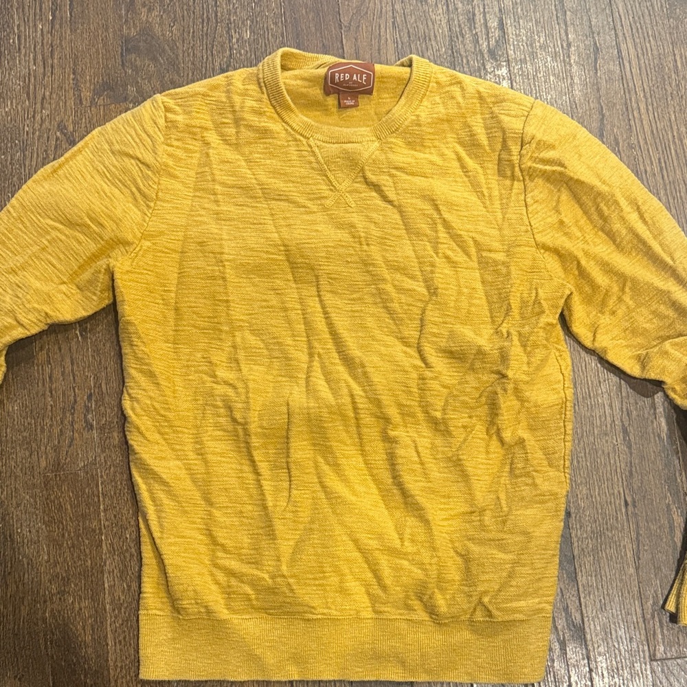Topman Mustard Crewneck Sweater for Men